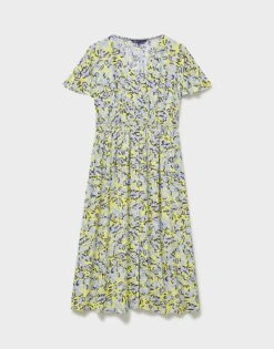 Eden Midi Dress 9 Eden Midi Dress -Crew Clothing WSJ109 BLUYELW 4