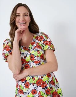 Riverside Floral Maxi Dress 10 Riverside Floral Maxi Dress -Crew Clothing WSJ116 PERTUNIA 4