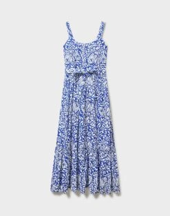 Flori Printed Sun Dress -Crew Clothing WSJ132 BLUES 6