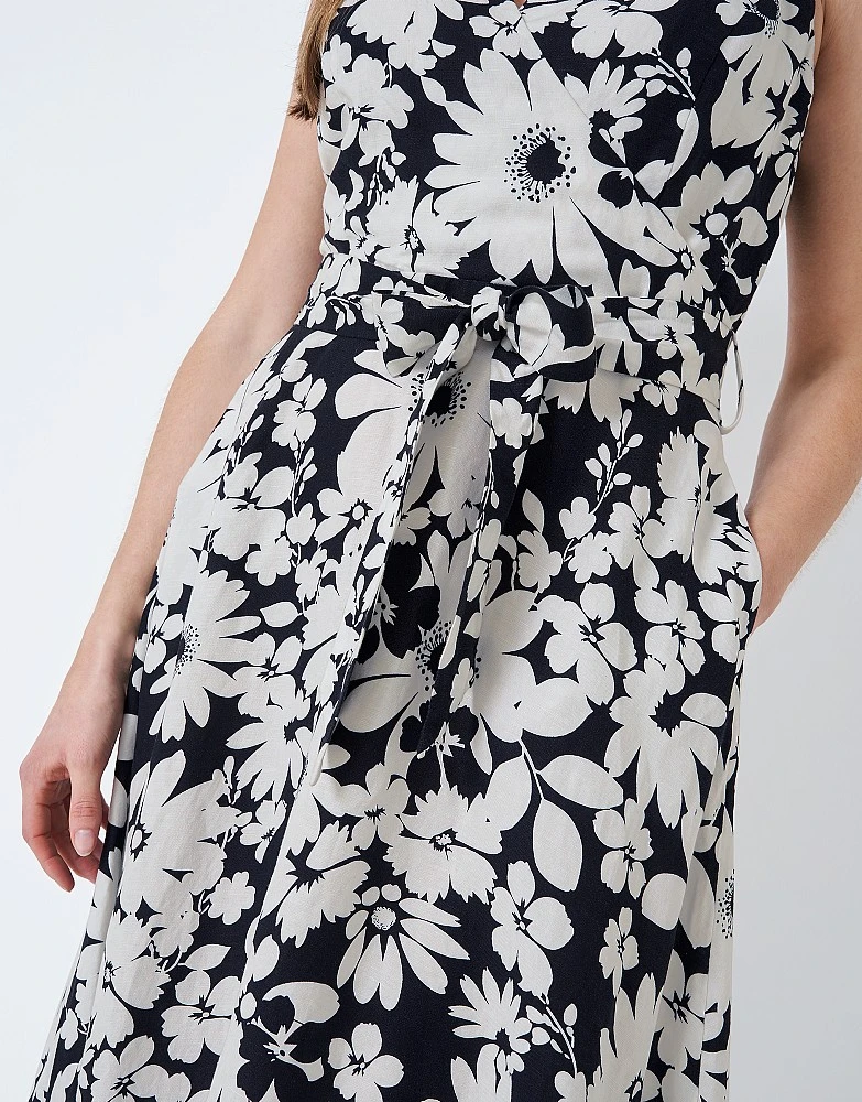 Jenny Linen Blend Printed Dress 4 Jenny Linen Blend Printed Dress - Image 4