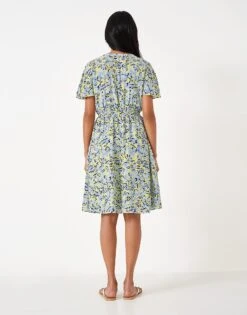 Eden Knee Length Dress 7 Eden Knee Length Dress -Crew Clothing WSJ187 BLUYELW 2