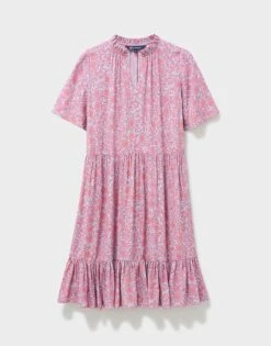 Eva Knee Length Dress 7 Eva Knee Length Dress -Crew Clothing WSJ188 BLUPINK 3