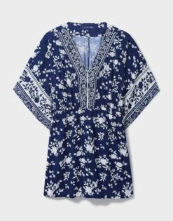 Ulla Beach Kaftan -Crew Clothing WSJ194 NAVY 6