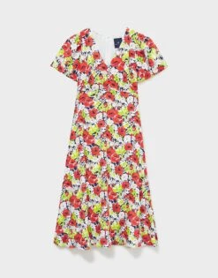 Riverside Floral Midi Dress 9 Riverside Floral Midi Dress -Crew Clothing WSJ216 PERTUNIA 4