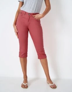 Pink Mia Cropped Jeans 7 Pink Mia Cropped Jeans -Crew Clothing WSK016 PUNCH 2