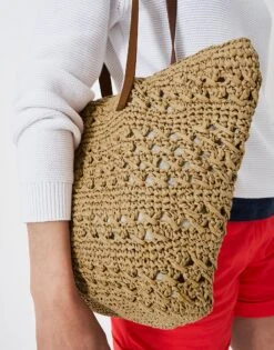 Straw Shoulder Bag -Crew Clothing WSN012 STRAW 2