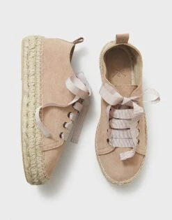 Lexi Suede Espadrille -Crew Clothing WSR013 PINK 5