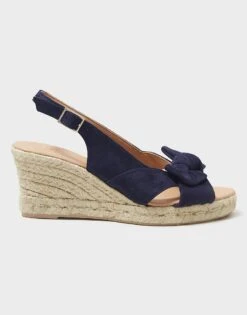 Carly Suede Wedge Espadrille -Crew Clothing WSR019 NAVY 3