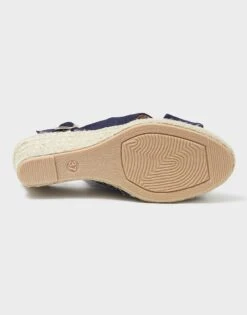 Carly Suede Wedge Espadrille -Crew Clothing WSR019 NAVY 4