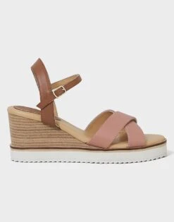 Katrina Wedge Sandal -Crew Clothing WSR022 WHITEPINK 6
