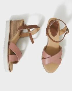 Katrina Wedge Sandal -Crew Clothing WSR022 WHITEPINK 8