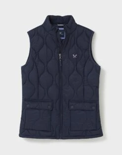 Lightweight Quilted Gilet 7 Lightweight Quilted Gilet -Crew Clothing WTA025 NAVY 6