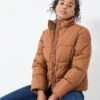 Midweight Padded Jacket With Faux Fur Hood