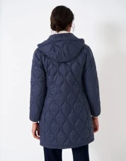 Lightweight Quilted Coat 7 Lightweight Quilted Coat -Crew Clothing WTA078 NAVY 2