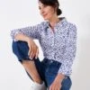 Lulworth Blue Floral Cotton Shirt