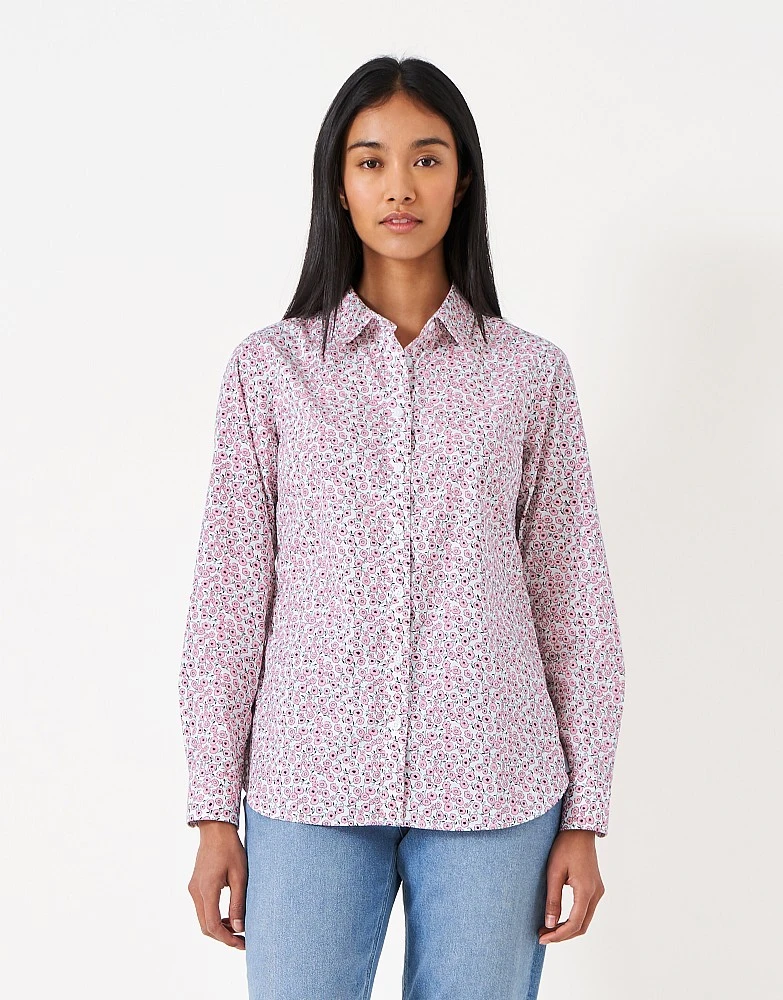 Lulworth Pink Floral Cotton Shirt 1 Lulworth Pink Floral Cotton Shirt