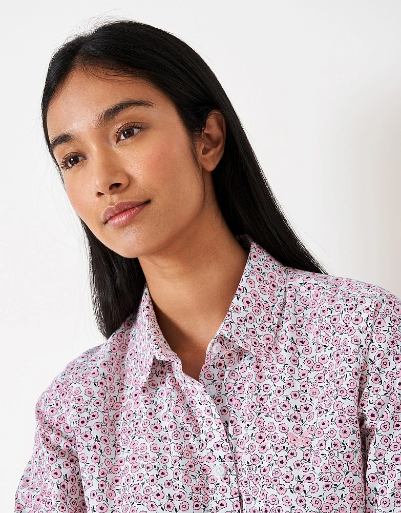 Lulworth Pink Floral Cotton Shirt 5 Lulworth Pink Floral Cotton Shirt - Image 5