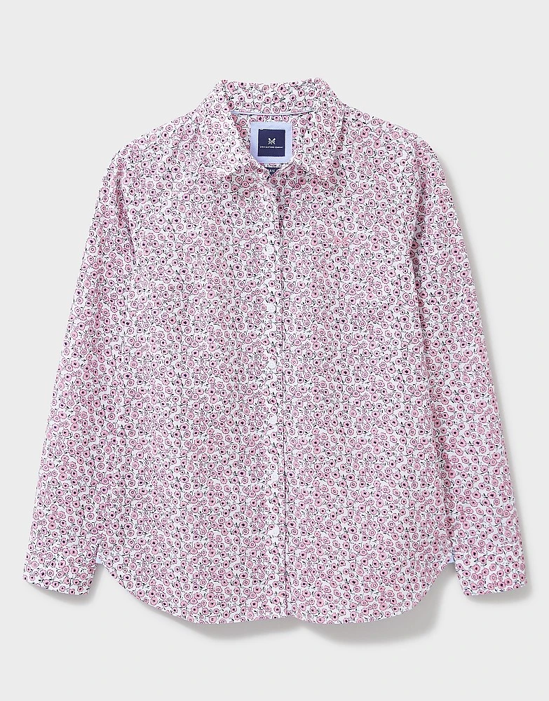 Lulworth Pink Floral Cotton Shirt 6 Lulworth Pink Floral Cotton Shirt - Image 6