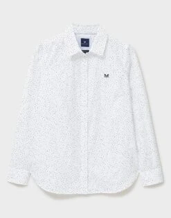 Lulworth Ditsy Spot Shirt -Crew Clothing WTB001 WHTNVYSPT 6