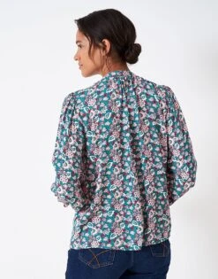 Orla Blouse -Crew Clothing WTC020 TEALPRNT 2