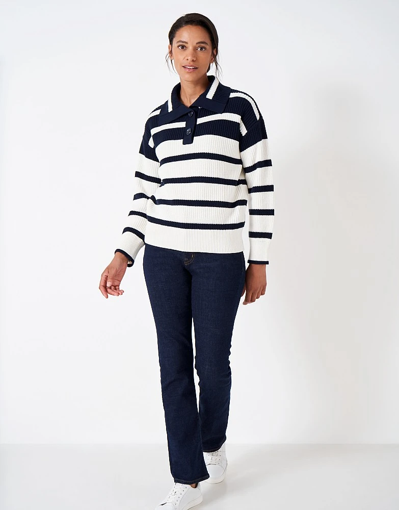 Kat Collar Mix Stripe Jumper 2 Kat Collar Mix Stripe Jumper - Image 2