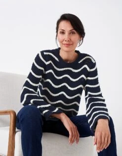 Wave Stripe Crew Neck Jumper