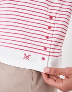 Cassandra Long Sleeve Slub Breton 8 Cassandra Long Sleeve Slub Breton -Crew Clothing WTE022 WHTROSE 3