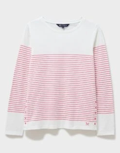 Cassandra Long Sleeve Slub Breton 9 Cassandra Long Sleeve Slub Breton -Crew Clothing WTE022 WHTROSE 4