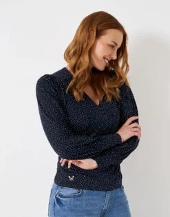 Long Sleeve Wrap Jersey Top