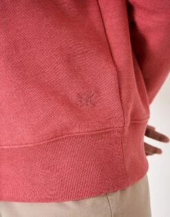 Half Button Placket Raglan Sweatshirt 9 Half Button Placket Raglan Sweatshirt -Crew Clothing WTF014 OLDROSE 3