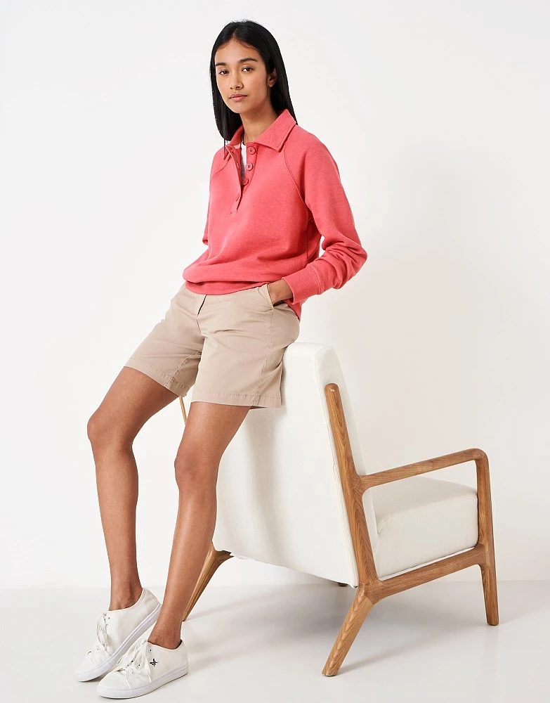 Half Button Placket Raglan Sweatshirt 5 Half Button Placket Raglan Sweatshirt - Image 5