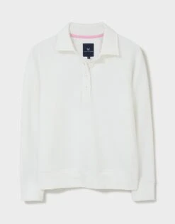 Half Button Placket Raglan Sweatshirt -Crew Clothing WTF014 WINWHT 6