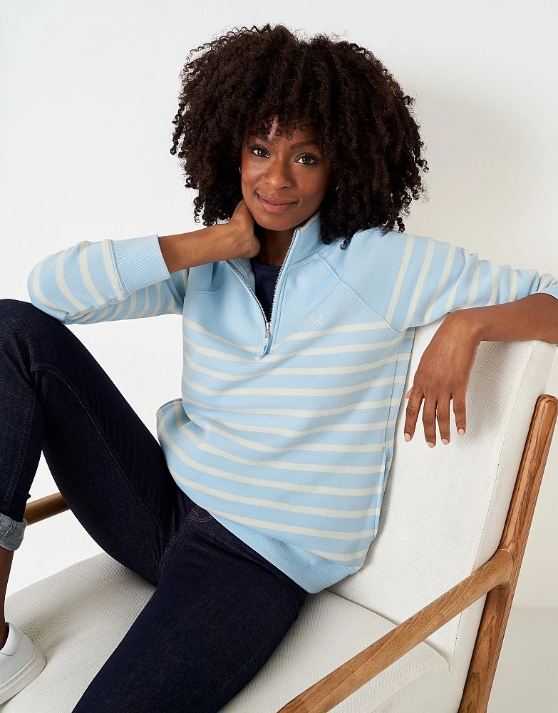 Half Zip Stripe Sweatshirt 1 Half Zip Stripe Sweatshirt