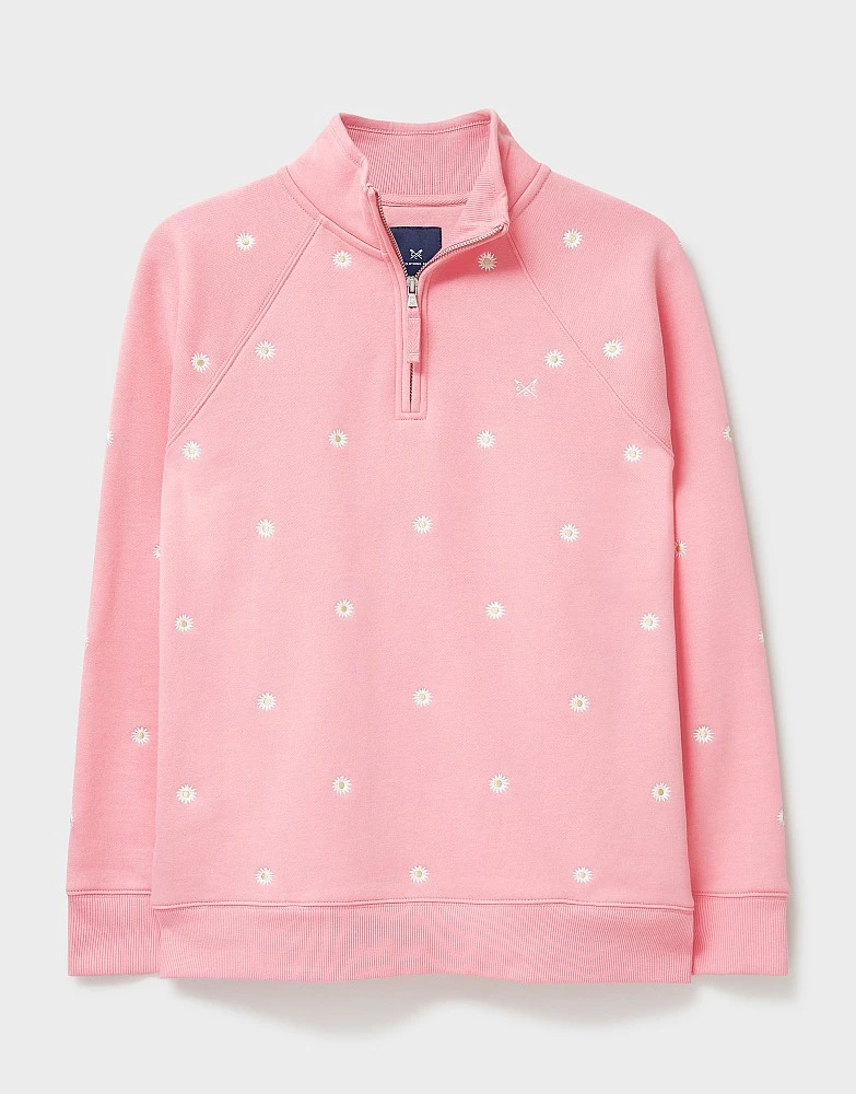 Half Zip Embroidered Sweatshirt 5 Half Zip Embroidered Sweatshirt - Image 5