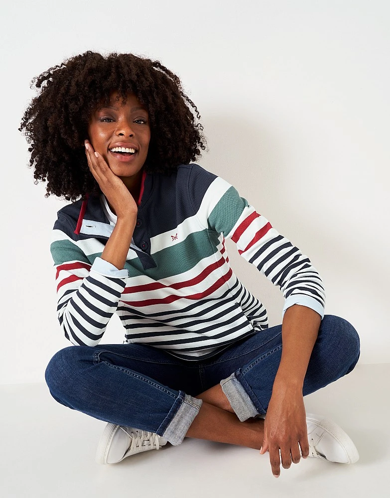 Padstow Pique Multi Stripe Sweatshirt 1 Padstow Pique Multi Stripe Sweatshirt