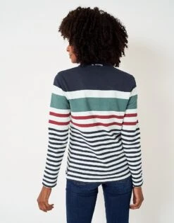 Padstow Pique Multi Stripe Sweatshirt 7 Padstow Pique Multi Stripe Sweatshirt -Crew Clothing WTF042 ECLWHTOIL 2