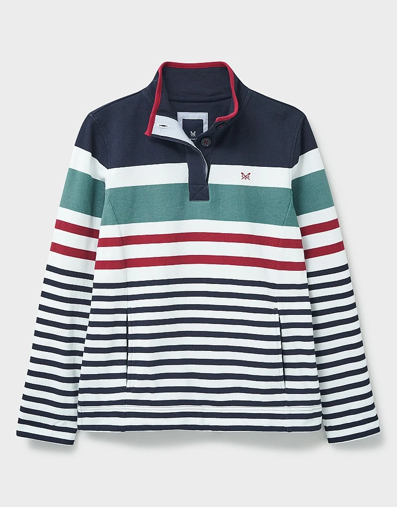 Padstow Pique Multi Stripe Sweatshirt 5 Padstow Pique Multi Stripe Sweatshirt - Image 5