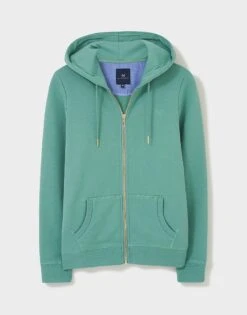 Heritage Zip Through Hoodie 7 Heritage Zip Through Hoodie -Crew Clothing WTF043 OILTEAL 6
