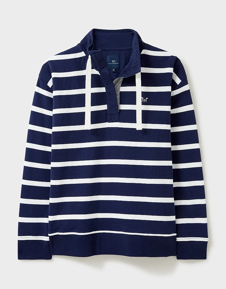 Half Button Relaxed Stipe Toggle Sweatshirt 5 Half Button Relaxed Stipe Toggle Sweatshirt - Image 5