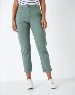 Chino Trousers 7 Chino Trousers -Crew Clothing WTG003 KHAKI 2