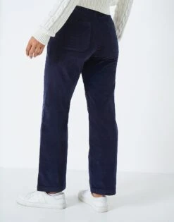 Cord Wide Leg Trouser 7 Cord Wide Leg Trouser -Crew Clothing WTG006 DKNAVY 2