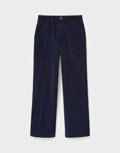 Cord Wide Leg Trouser 9 Cord Wide Leg Trouser -Crew Clothing WTG006 DKNAVY 6