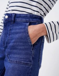 Wide Leg Cropped Jeans 8 Wide Leg Cropped Jeans -Crew Clothing WTH011 DENIM 3