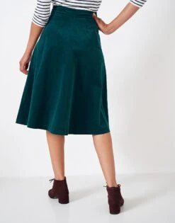 Lexi Cord Skirt -Crew Clothing WTI015 DKTEAL 2