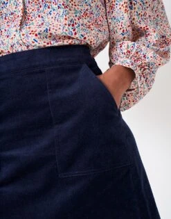 Alice Cord Skirt -Crew Clothing WTI016 DKNAVY 3