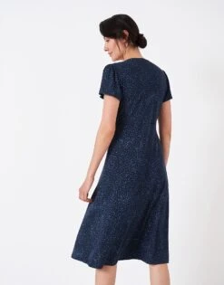 Edith Wrap Jersey Dress 7 Edith Wrap Jersey Dress -Crew Clothing WTJ001 NVYPOLKA 2