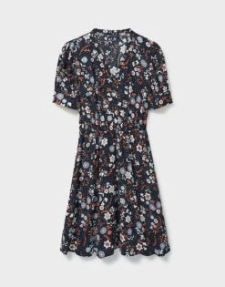 Lyra Knee Length Dress -Crew Clothing WTJ065 NVYPRNT 6