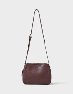 Poppy Leather Crossbody Bag -Crew Clothing WTN003 WINE 6