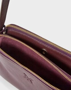 Poppy Leather Crossbody Bag -Crew Clothing WTN003 WINE 8