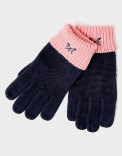 Cotton Gloves -Crew Clothing WTP002 NAVYPINK 2
